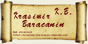Krasimir Baračanin vizit kartica